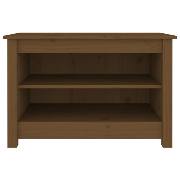 vidaXL Scarpiera Ambrata 70x38x45,5 cm in Legno Massello di Pino