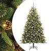 vidaXL Albero di Natale artificiale pieghevole con coni Verde 240 cm