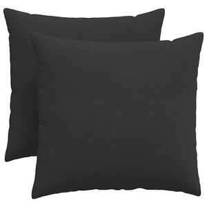 vidaXL Cuscini da Divano 2 pcs Nero 50 x 50 cm Tessuto