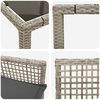 vidaXL Set da Pranzo per Giardino 7 pcs Grigio chiaro polyrattan