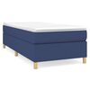 vidaXL Struttura Letto a Rete a Molle Blu 90x190 cm in Tessuto