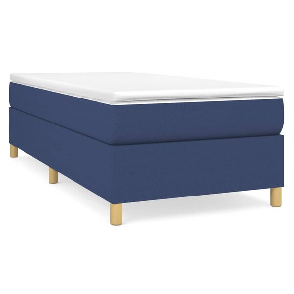 vidaXL Struttura Letto a Rete a Molle Blu 90x190 cm in Tessuto