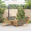 vidaXL Sedie da Giardino con Tavolo 5 pcs Grigio 90 x 45 x 40 cm