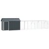 vidaXL Gabbia per uccelli Antracite 619 x 111 x 142 cm Acciaio zincato