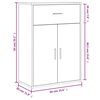 vidaXL Credenze 2 pz Grigio Sonoma 60x30x84 cm in Legno Multistrato