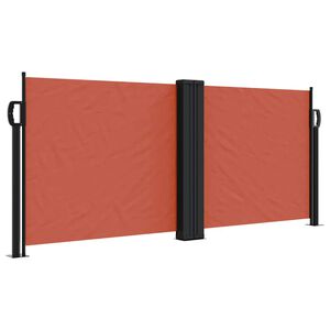 vidaXL Tenda da Sole Laterale Retrattile Terracotta 100x600 cm