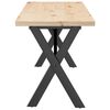 vidaXL Tavolino Salotto Telaio a X 160x40x45,5 cm Legno Pino e Acciaio