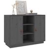 vidaXL Credenza Grigia 100x40x75 cm in Legno Massello di Pino