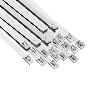 vidaXL Fascetta per Cavi 25 pz 7,9 x 400 mm Argento