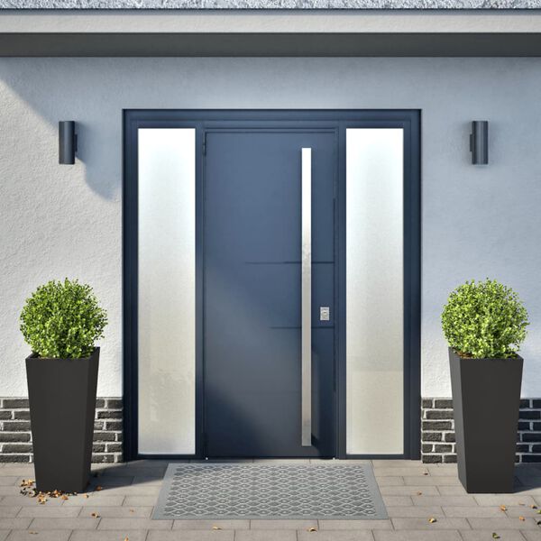 vidaXL Fioriere da Giardino 2 pz Nere 35x35x75 cm in Acciaio