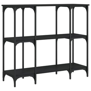 vidaXL Tavolino Consolle Nero 102x35x90 cm in Legno Multistrato