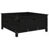 vidaXL Fioriera da Giardino Nera 82,5x82,5x39cm Legno Massello di Pino