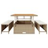 vidaXL Set da Pranzo per Giardino Beige Poly Rattan