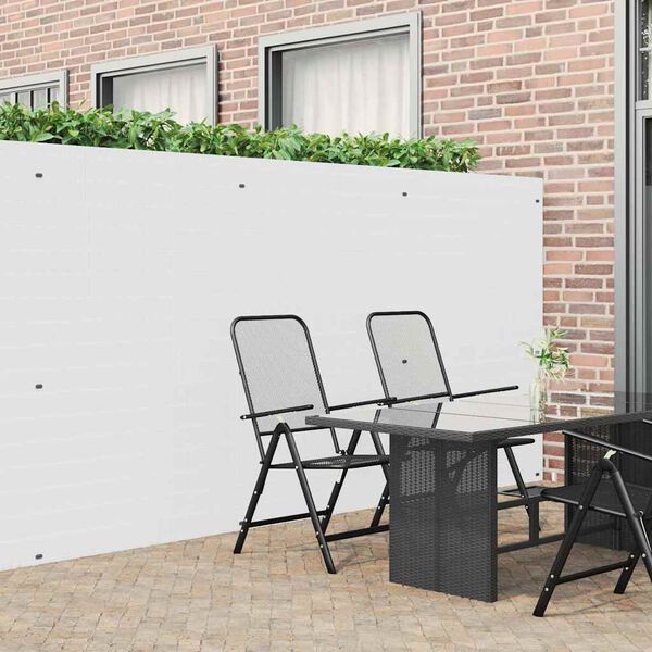 vidaXL Recinzione da Giardino Bifacciale Bianca 1,8x5 m in PVC