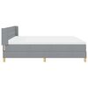 vidaXL Letto a molle con materasso Grigio chiaro 200 x 200 cm Tessuto