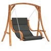 vidaXL Sedia a Dondolo con Cuscino Massello di Abete Finitura in Teak