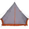 vidaXL Tenda Familiare Tipi 6 Persone Grigia e Arancione Impermeabile