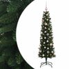vidaXL Albero di Natale Artificiale Slim con Palline 120 cm 150 LED