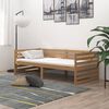 vidaXL Divano Letto con Materasso 90x200 cm Ambra Legno Massello Pino