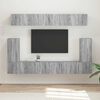 vidaXL Set mobile TV 5 pcs Grigio Sonoma Legno multistrato