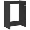 vidaXL Mobiletto per lavatrice Rovere Nero 67,5 x 48 x 97 cm