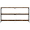 vidaXL Tavolo Consolle Rovere Fumo 156x28x80,5 cm in Legno Multistrato
