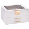 vidaXL Portagioie 3 Strati Bianco 23x20,5x14 cm