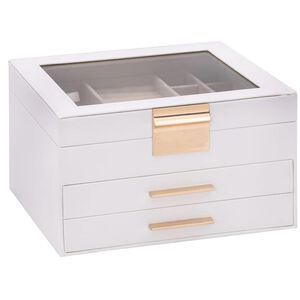 vidaXL Portagioie 3 Strati Bianco 23x20,5x14 cm