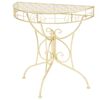 vidaXL Tavolino Vintage in Metallo Semicircolare 72x36x74 cm Oro