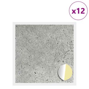 vidaXL Copertura Vite Adesiva 12 pcs Grigio cemento &Oslash; 20 x 0,5 mm