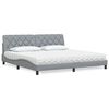 vidaXL Letto con Materasso Grigio Chiaro 200x200 cm in Tessuto