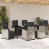 vidaXL Set da Pranzo per Giardino 7 pcs Grigio chiaro polyrattan
