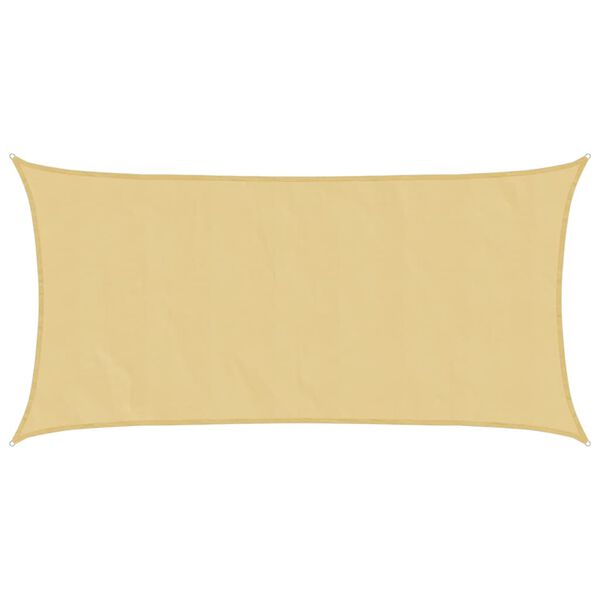 vidaXL Vela Parasole Sabbia 7x4 m 100% Poliestere Oxford