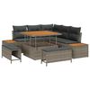 vidaXL Set Divano da Giardino 8 pz 7-Numero di posti Grigio