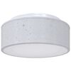 vidaXL Lampada da soffitto Grigio 30 x 30 x 13,5 cm Tessuto
