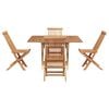 vidaXL Set da Pranzo per Giardino Marrone Legno Teak Massello