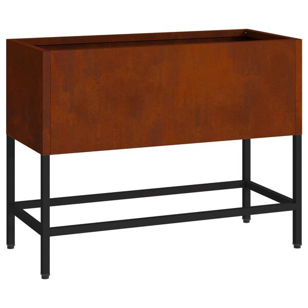 vidaXL Vaso da Giardino Rialzato Ruggine 60 x 26 x 45 cm