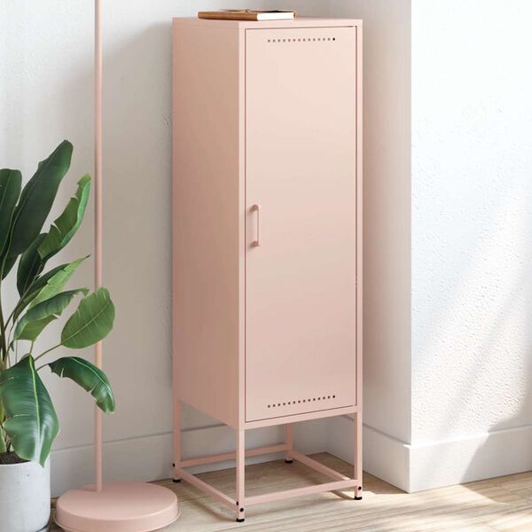 vidaXL Credenza Rosa 36x39x123 cm in Acciaio