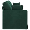 vidaXL Divano Verde Scuro 228 x 78 x 80 cm Velluto