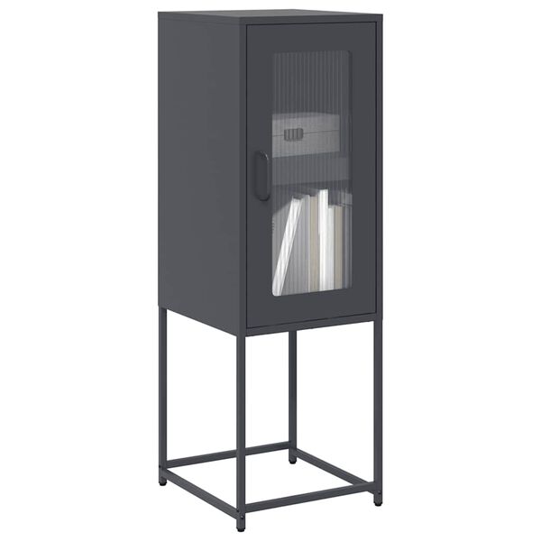 vidaXL Credenza Antracite 36x39x107 cm in Acciaio Laminato a Freddo