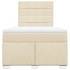 vidaXL Giroletto a Molle con Materasso Crema 120x200 cm in Tessuto