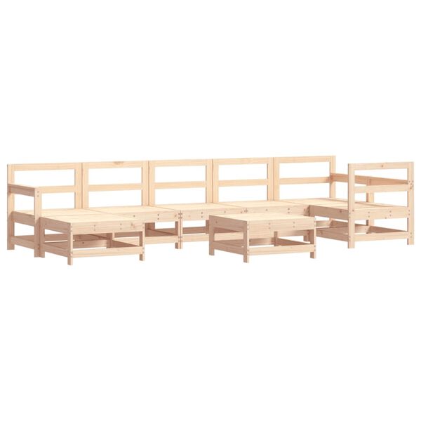 vidaXL Set Salotto da Giardino 8 pz in Legno Massello di Pino