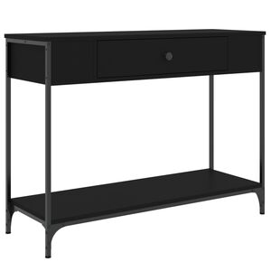 vidaXL Tavolino Consolle Nero 100x34,5x75 cm in Legno Multistrato