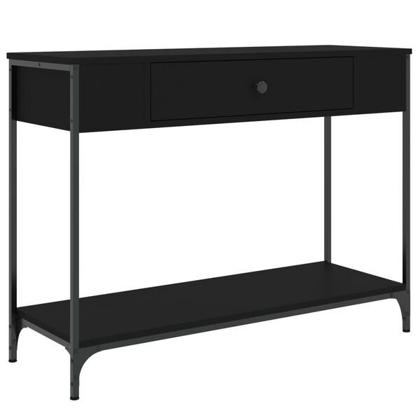 vidaXL Tavolino Consolle Nero 100x34,5x75 cm in Legno Multistrato