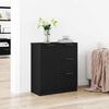 vidaXL Credenza Rovere Nero 60 x 30 x 70 cm Legno multistrato