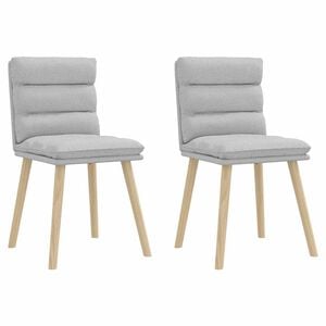 vidaXL Sedie da Pranzo 2 pz Grigio Nuvola in Tessuto