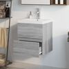 vidaXL Mobile Bagno e Lavabo Integrato Grigio Sonoma Legno Multistrato