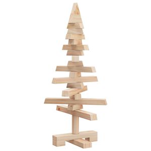 vidaXL | Albero di Natale in legno | naturale 60 cm Legno di pino massello
