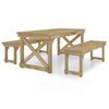 vidaXL Set da Pranzo per Giardino 3 pz in Legno di Pino Impregnato