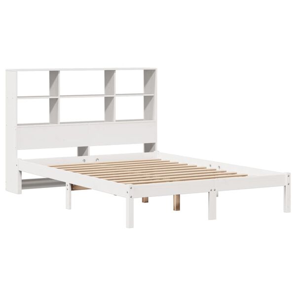 vidaXL Letto Libreria senza Materasso Bianco 120x190 cm Legno di Pino
